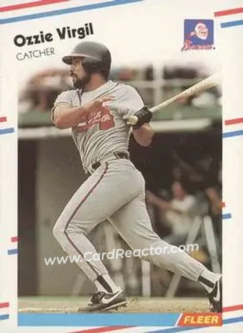 1988 Fleer #552 - Ozzie Virgil - Atlanta Braves - Front
