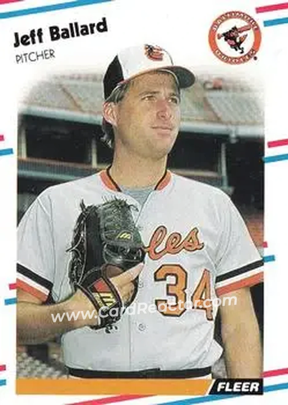1988 Fleer #554 - Jeff Ballard - Baltimore Orioles - Front 1988 Fleer #554 - Jeff Ballard - Baltimore Orioles - Front