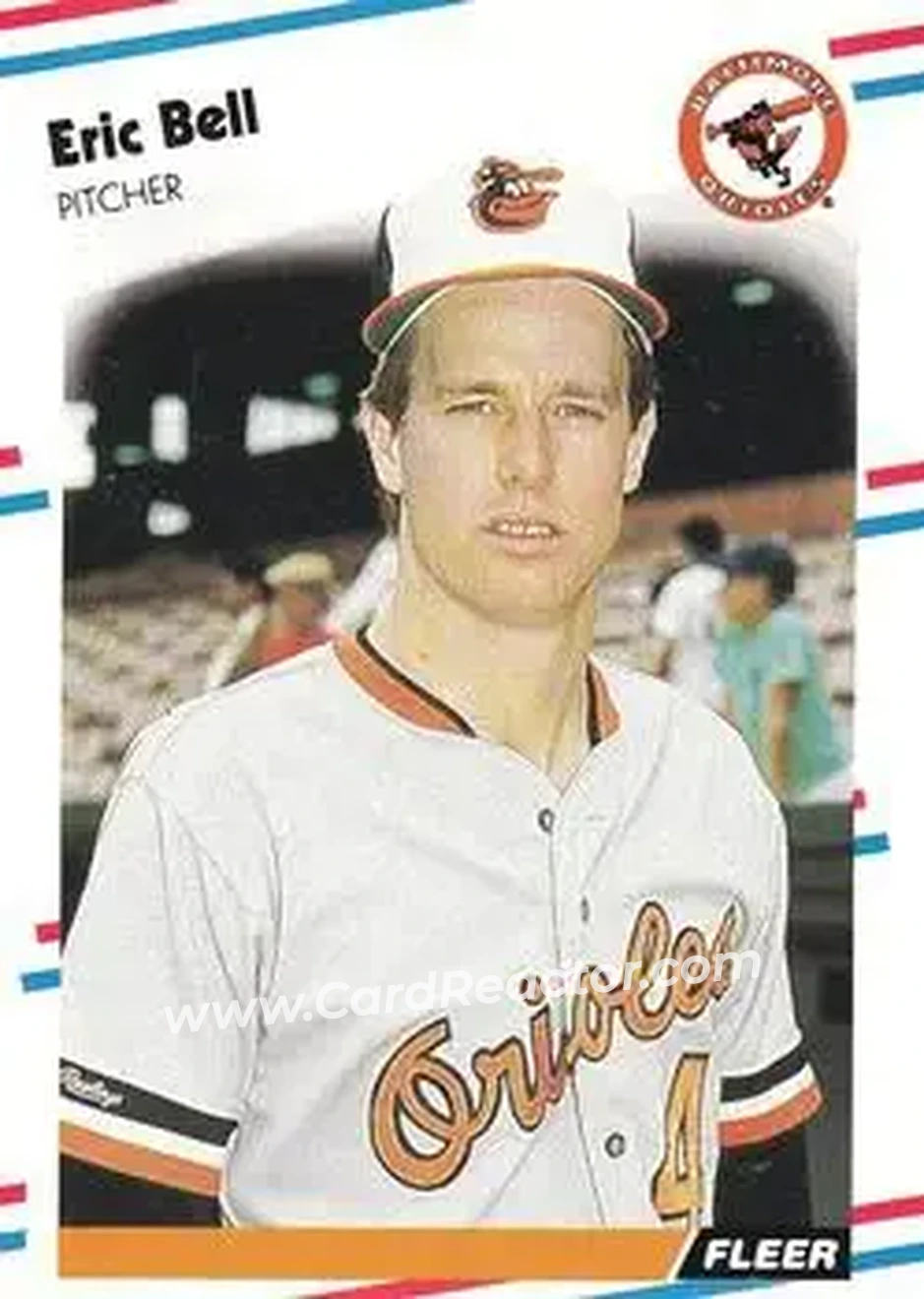 1988 Fleer #555 - Eric Bell - Baltimore Orioles - Front