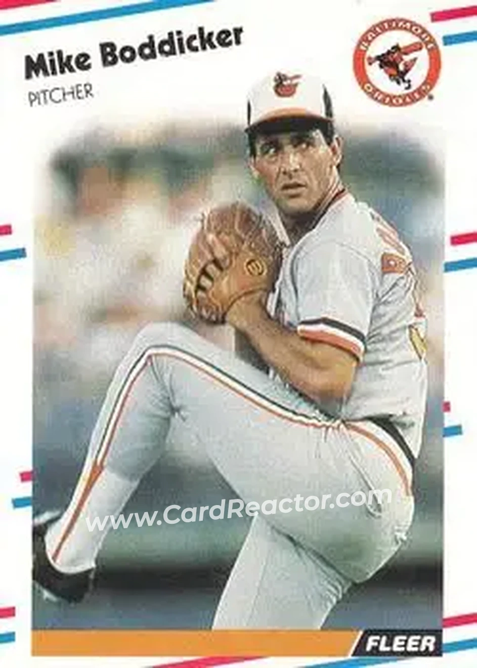 1988 Fleer #556 - Mike Boddicker - Baltimore Orioles - Front