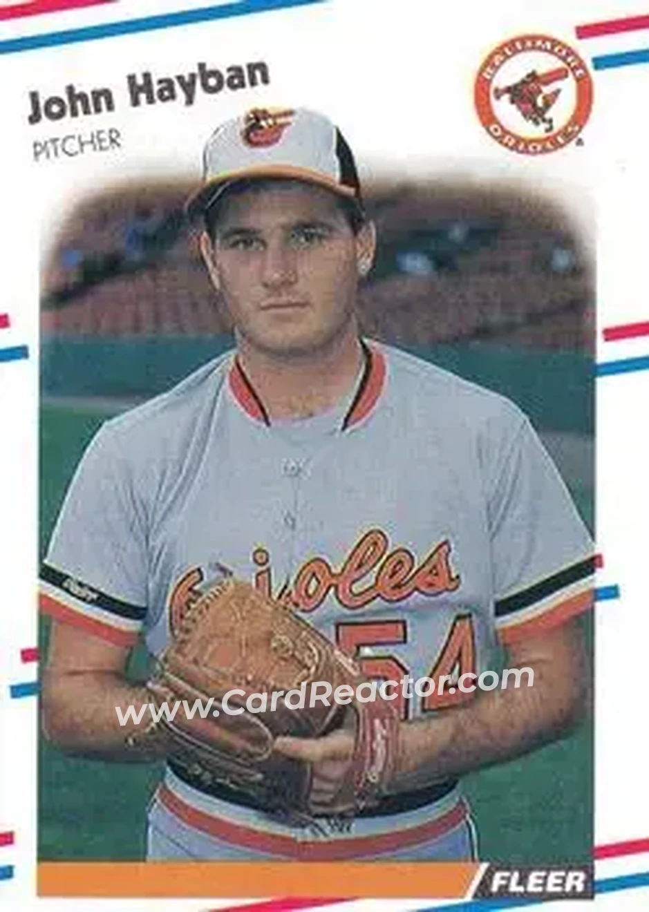 1988 Fleer #562 - John Habyan - Baltimore Orioles - Front 1988 Fleer #562 - John Habyan - Baltimore Orioles - Front