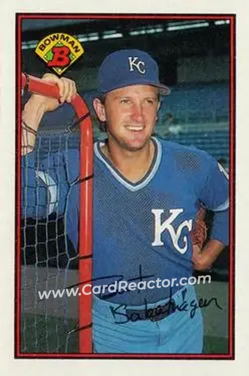 1989 Bowman #111 - Bret Saberhagen - Kansas City Royals - Front 1989 Bowman #111 - Bret Saberhagen - Kansas City Royals - Front