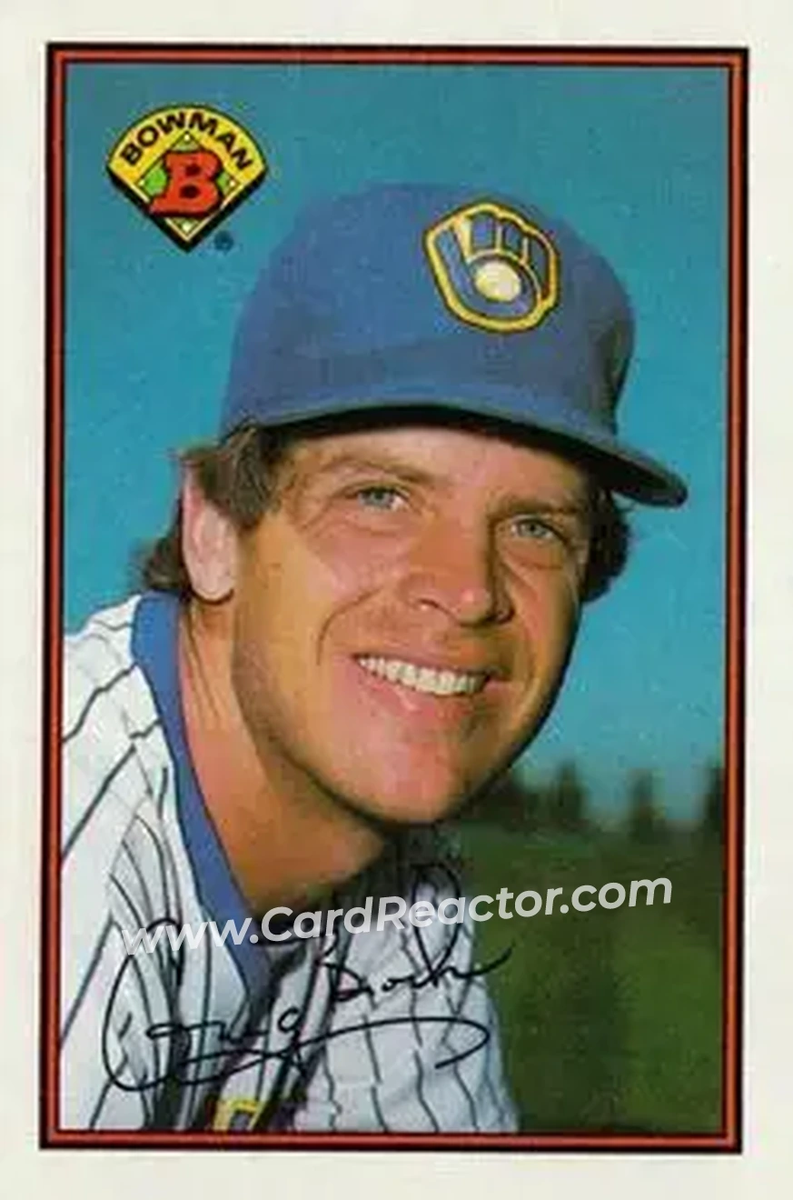 1989 Bowman #143 - Greg Brock - Milwaukee Brewers - Front 1989 Bowman #143 - Greg Brock - Milwaukee Brewers - Front