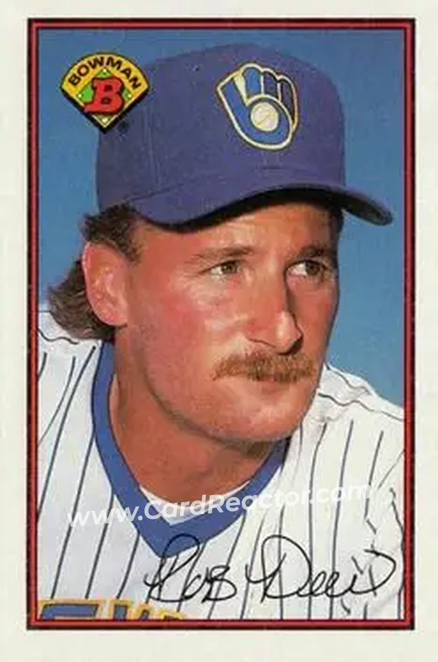 1989 Bowman #146 - Rob Deer - Milwaukee Brewers - Front 1989 Bowman #146 - Rob Deer - Milwaukee Brewers - Front