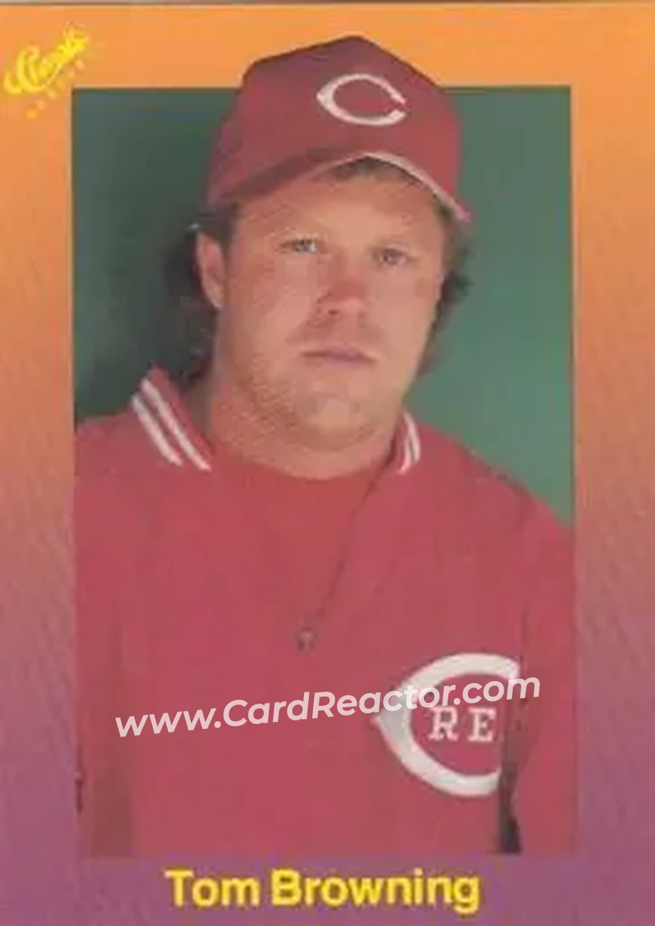 1989 Classic #126 - Tom Browning - Cincinnati Reds - Front 1989 Classic #126 - Tom Browning - Cincinnati Reds - Front