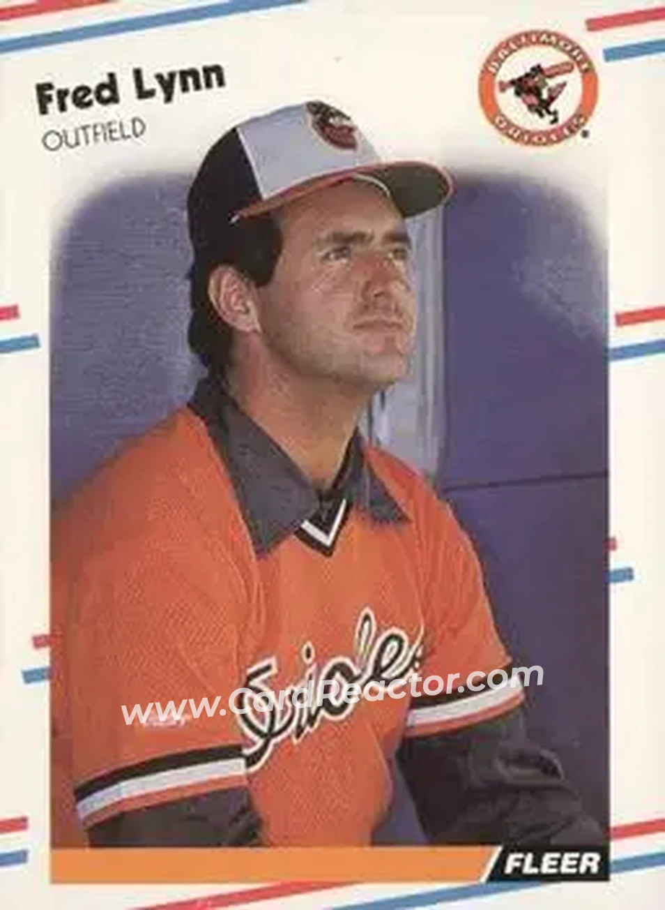 1988 Fleer #566 - Fred Lynn - Baltimore Orioles - Front 1988 Fleer #566 - Fred Lynn - Baltimore Orioles - Front