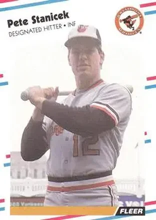 1988 Fleer #573 - Pete Stanicek - Baltimore Orioles 1988 Fleer #573 - Pete Stanicek - Baltimore Orioles