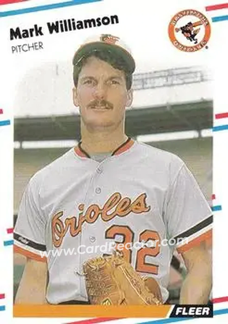 1988 Fleer #574 - Mark Williamson - Baltimore Orioles - Front