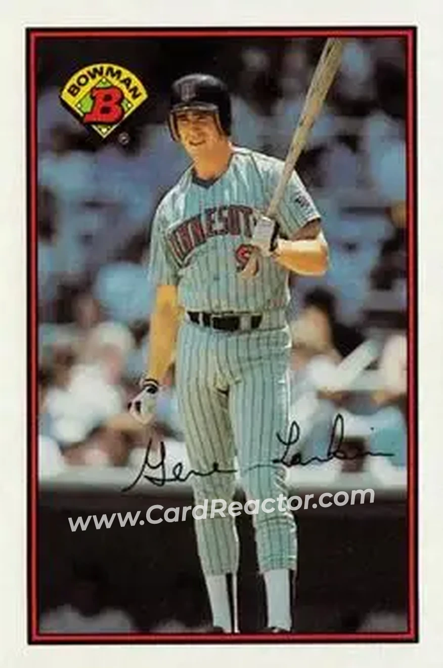 1989 Bowman #160 - Gene Larkin - Minnesota Twins - Front 1989 Bowman #160 - Gene Larkin - Minnesota Twins - Front
