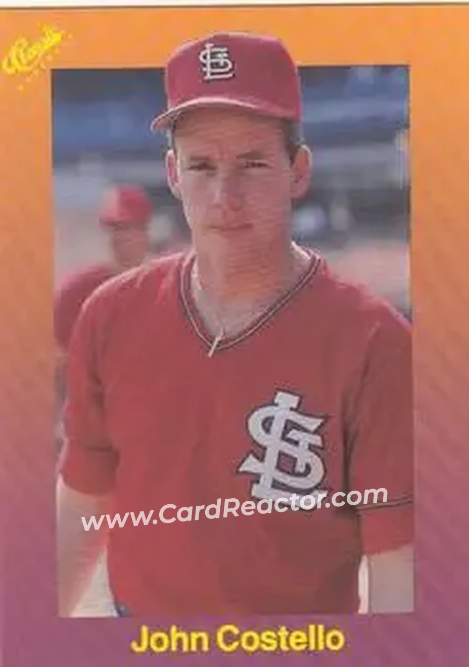 1989 Classic #142 - John Costello - St. Louis Cardinals - Front 1989 Classic #142 - John Costello - St. Louis Cardinals - Front