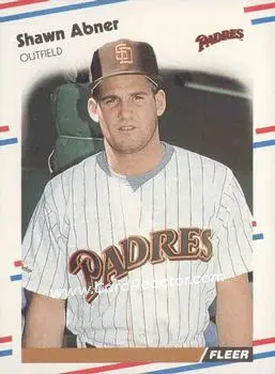 1988 Fleer #576 - Shawn Abner - San Diego Padres - Front