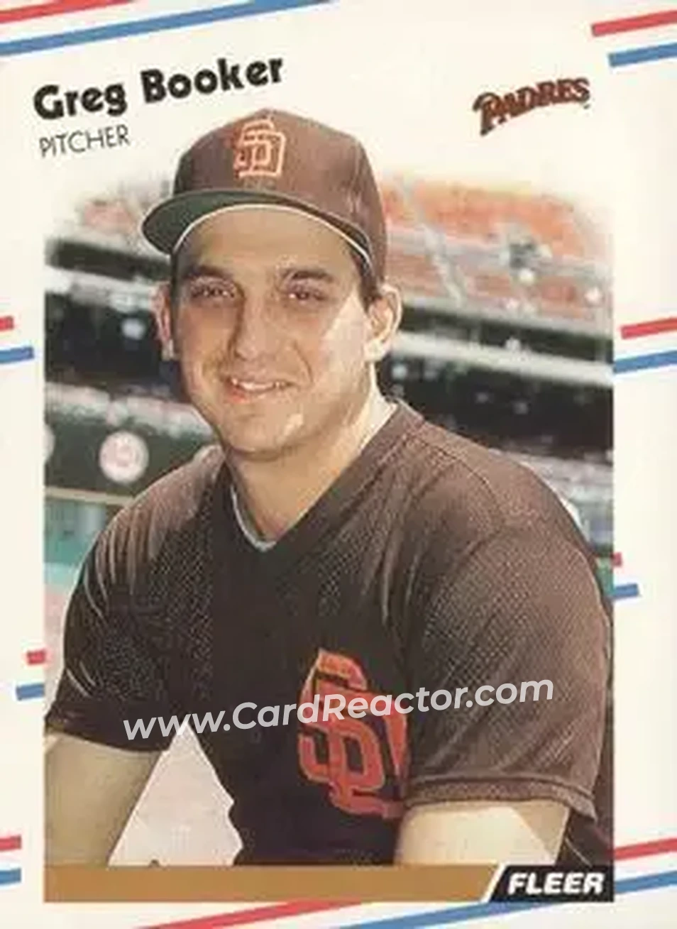 1988 Fleer #577 - Greg Booker - San Diego Padres - Front