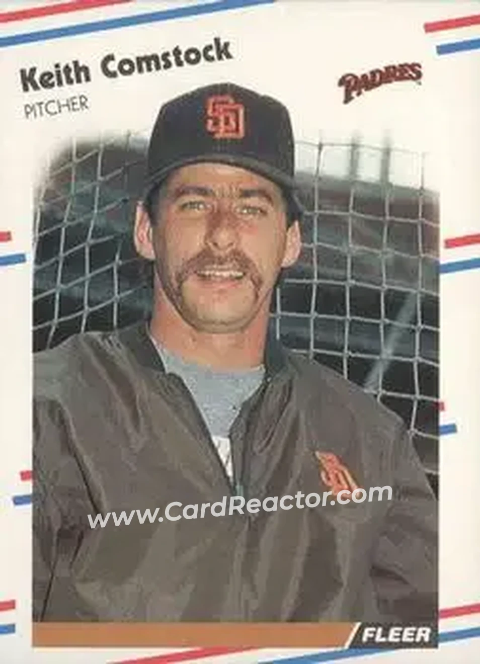 1988 Fleer #579 - Keith Comstock - San Diego Padres - Front