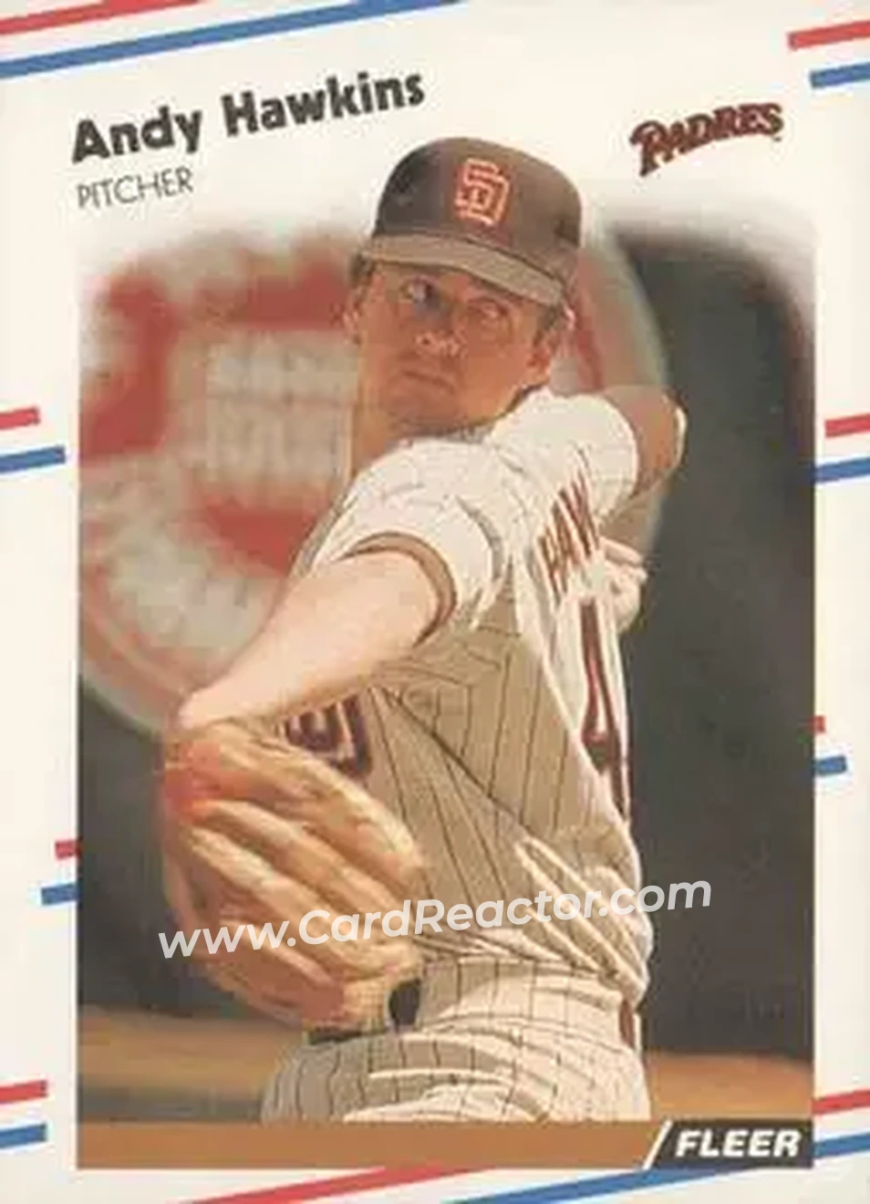 1988 Fleer #586 - Andy Hawkins - San Diego Padres - Front 1988 Fleer #586 - Andy Hawkins - San Diego Padres - Front