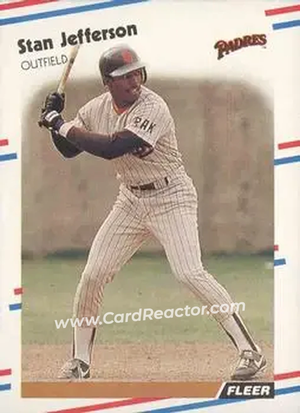 1988 Fleer #587 - Stan Jefferson - San Diego Padres - Front 1988 Fleer #587 - Stan Jefferson - San Diego Padres - Front
