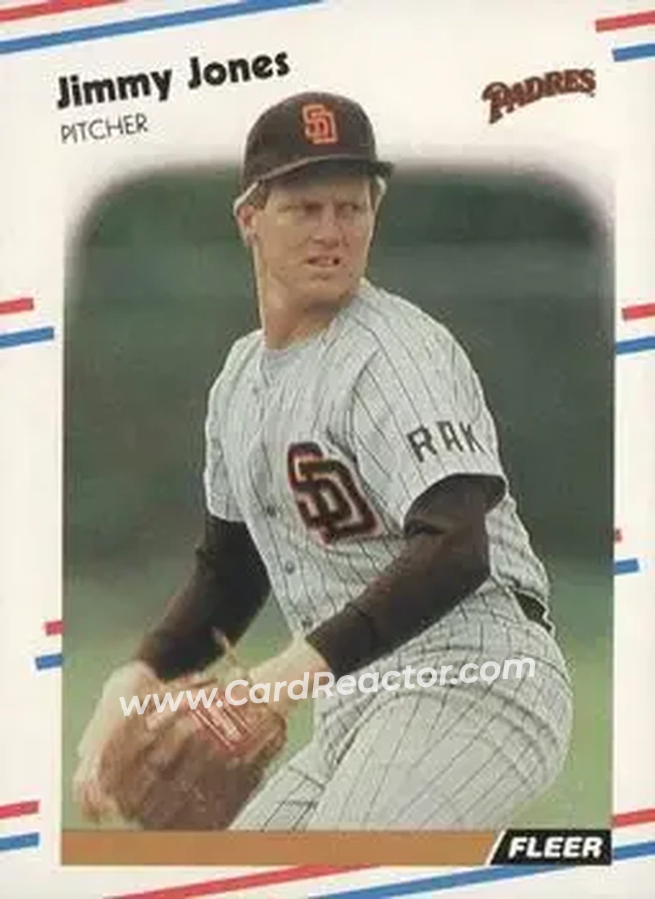 1988 Fleer #588 - Jimmy Jones - San Diego Padres - Front