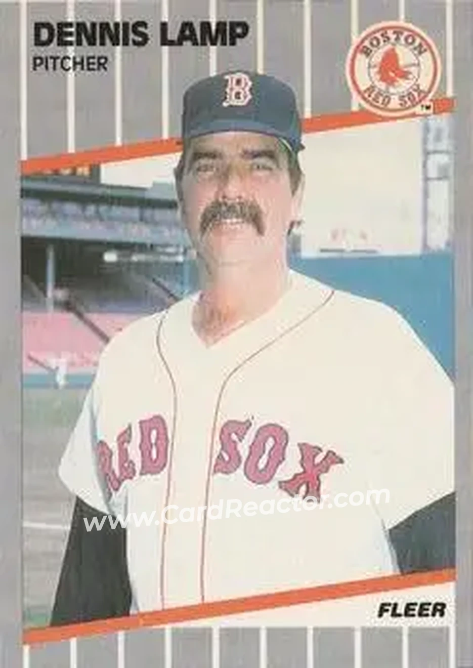 1989 Fleer #92 - Dennis Lamp - Boston Red Sox - Front
