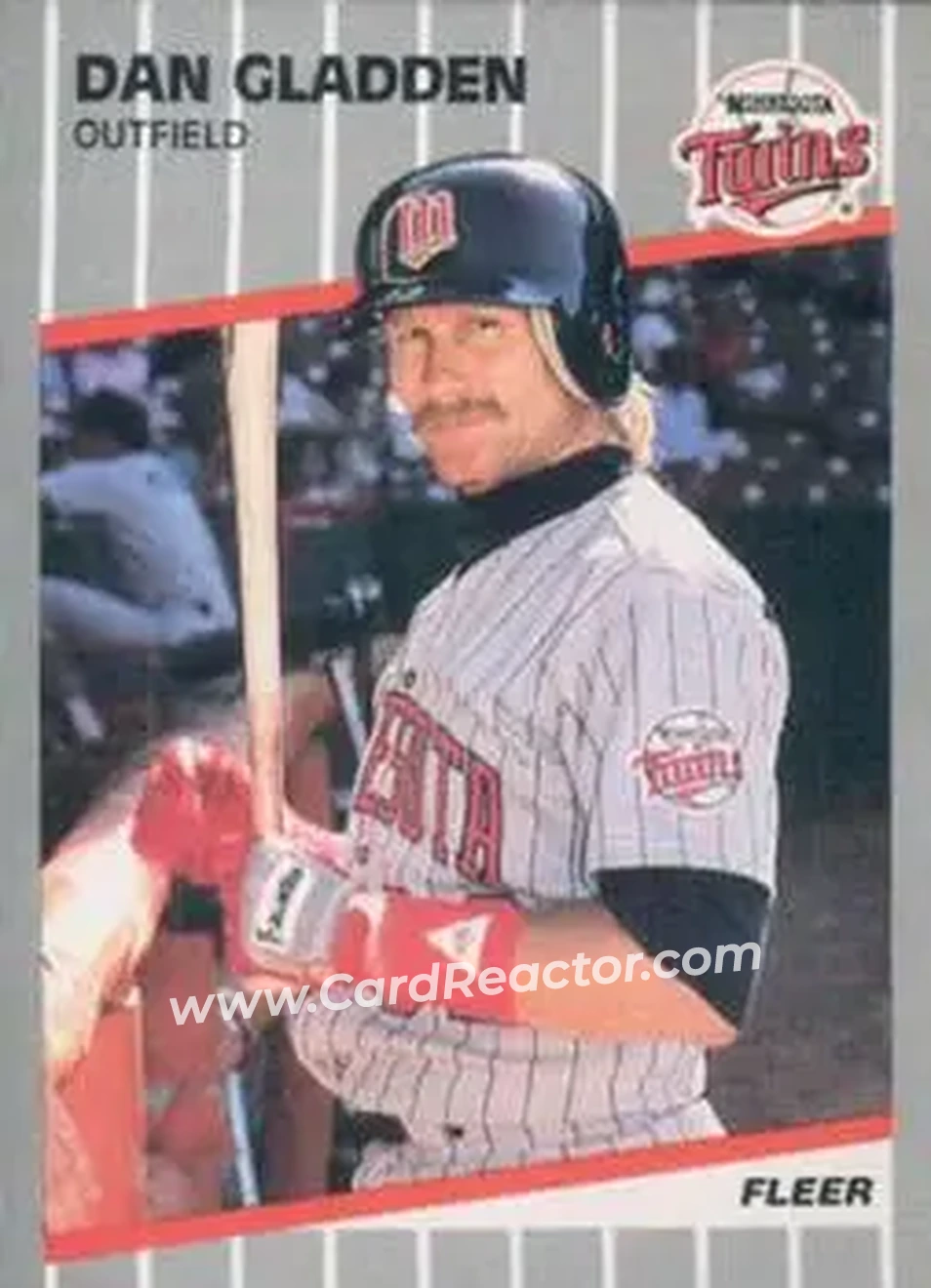 1989 Fleer #112 - Dan Gladden - Minnesota Twins - Front