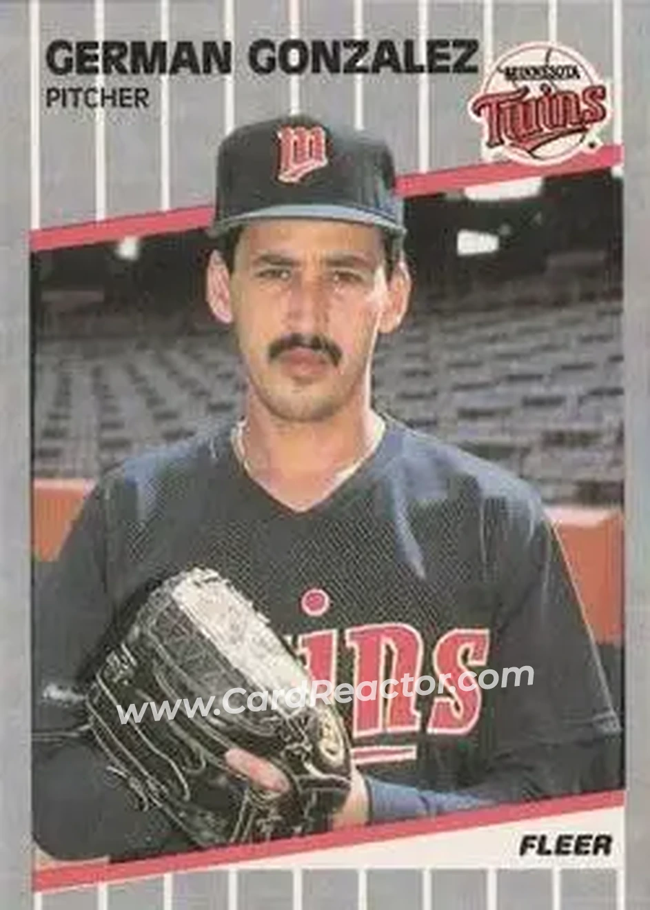 1989 Fleer #113 - German Gonzalez - Minnesota Twins - Front