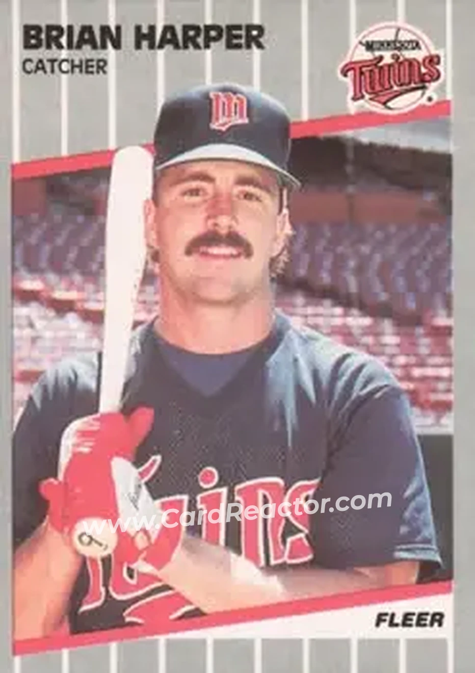 1989 Fleer #114 - Brian Harper - Minnesota Twins - Front 1989 Fleer #114 - Brian Harper - Minnesota Twins - Front