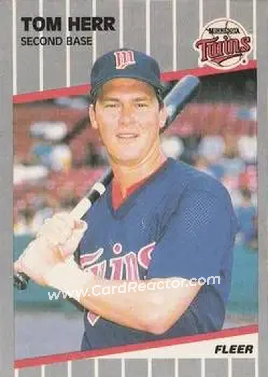 1989 Fleer #115 - Tom Herr - Minnesota Twins - Front