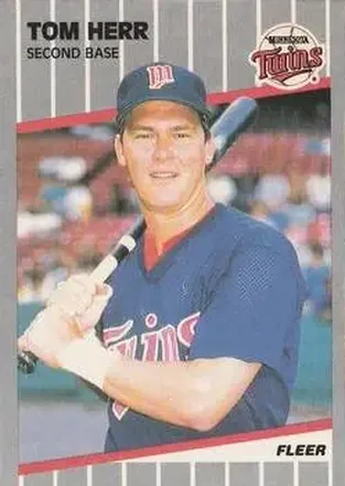 1989 Fleer #115 - Tom Herr - Minnesota Twins