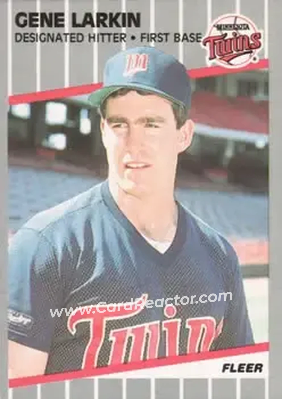 1989 Fleer #117 - Gene Larkin - Minnesota Twins - Front 1989 Fleer #117 - Gene Larkin - Minnesota Twins - Front