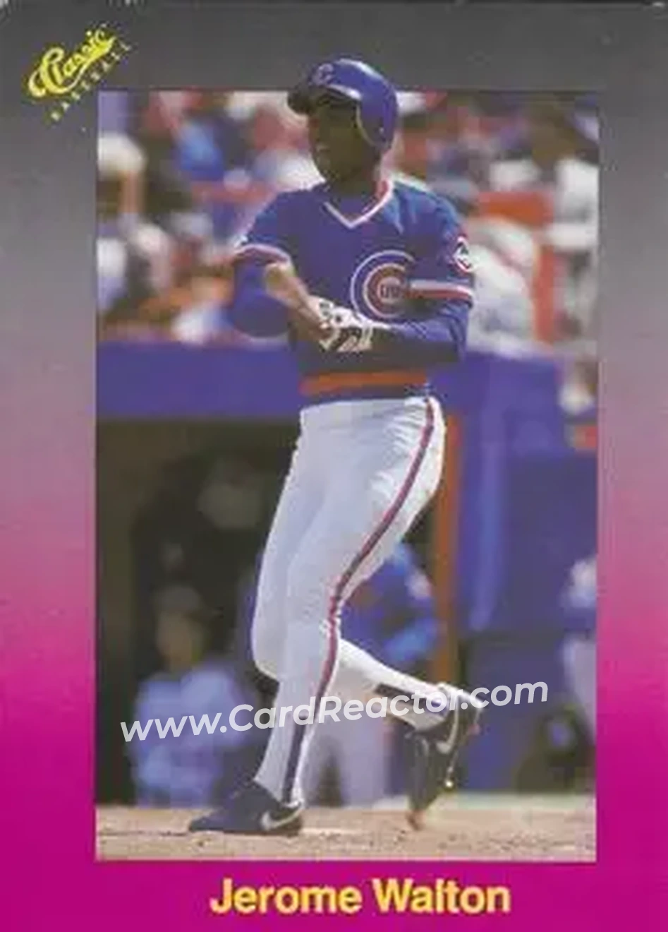 1989 Classic #156 - Jerome Walton - Chicago Cubs - Front 1989 Classic #156 - Jerome Walton - Chicago Cubs - Front