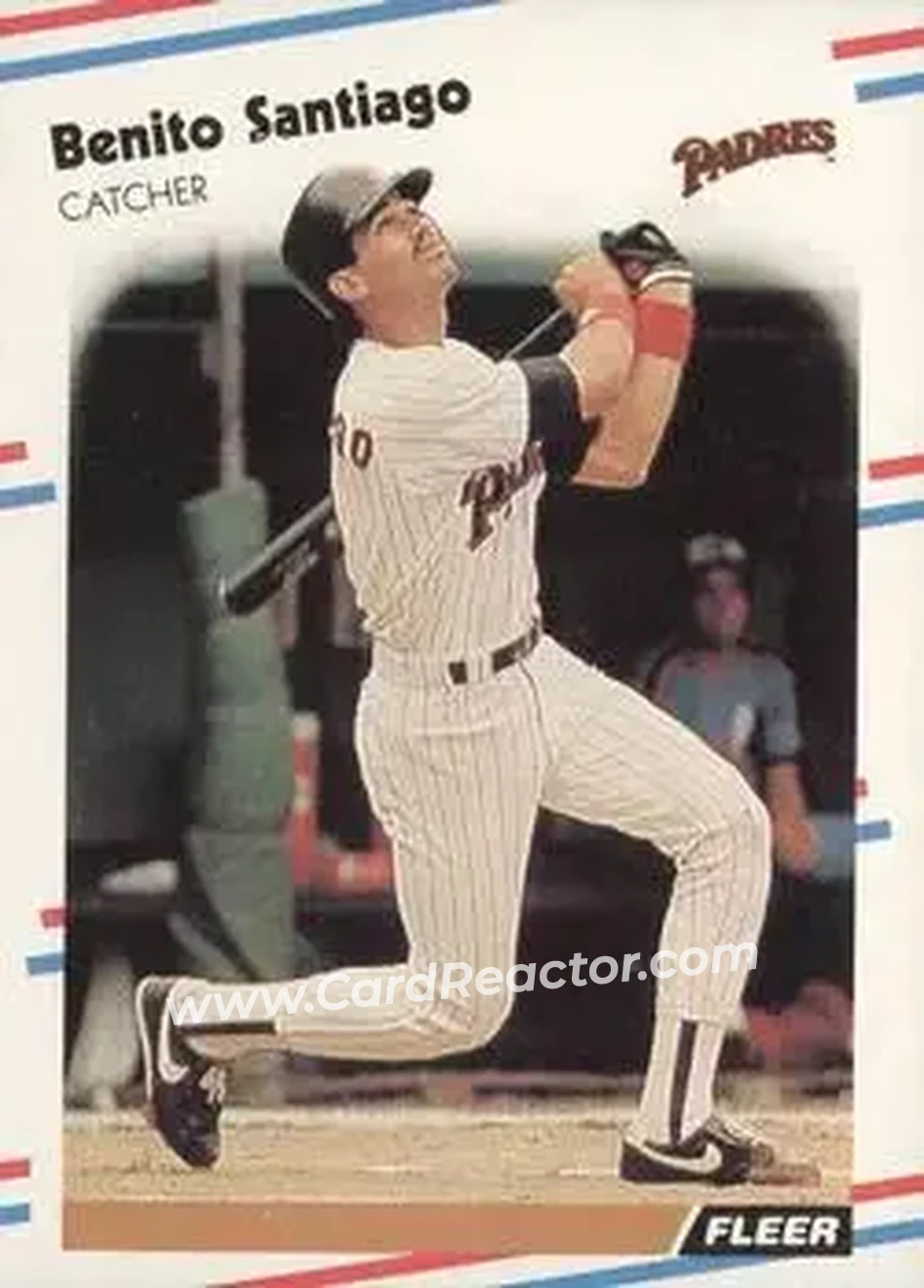 1988 Fleer #596 - Benito Santiago - San Diego Padres - Front