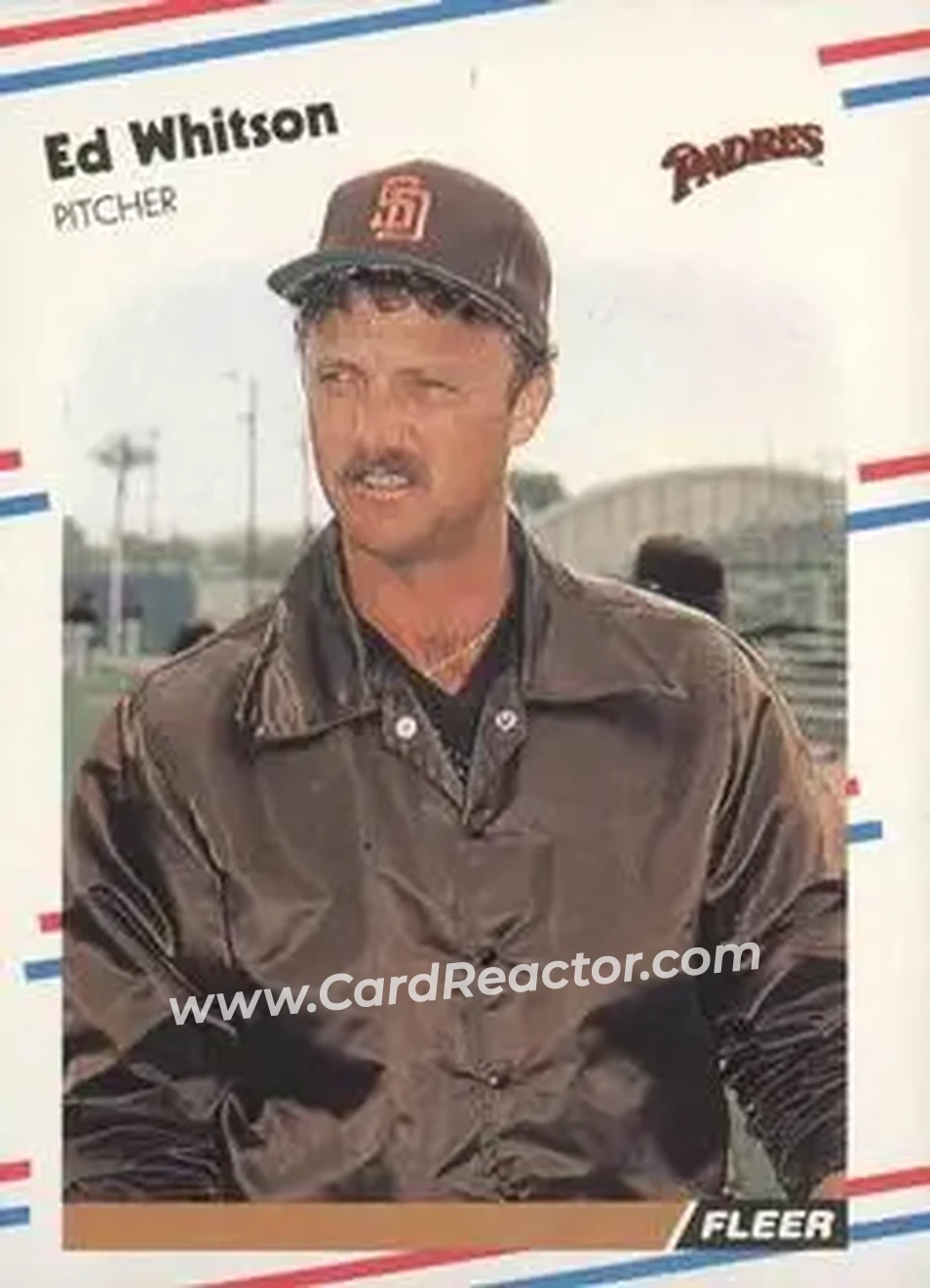 1988 Fleer #599 - Eddie Whitson - San Diego Padres - Front