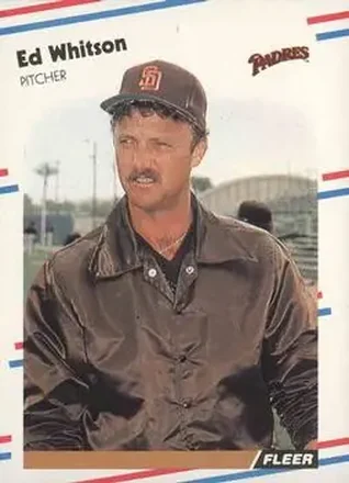 1988 Fleer #599 - Eddie Whitson - San Diego Padres