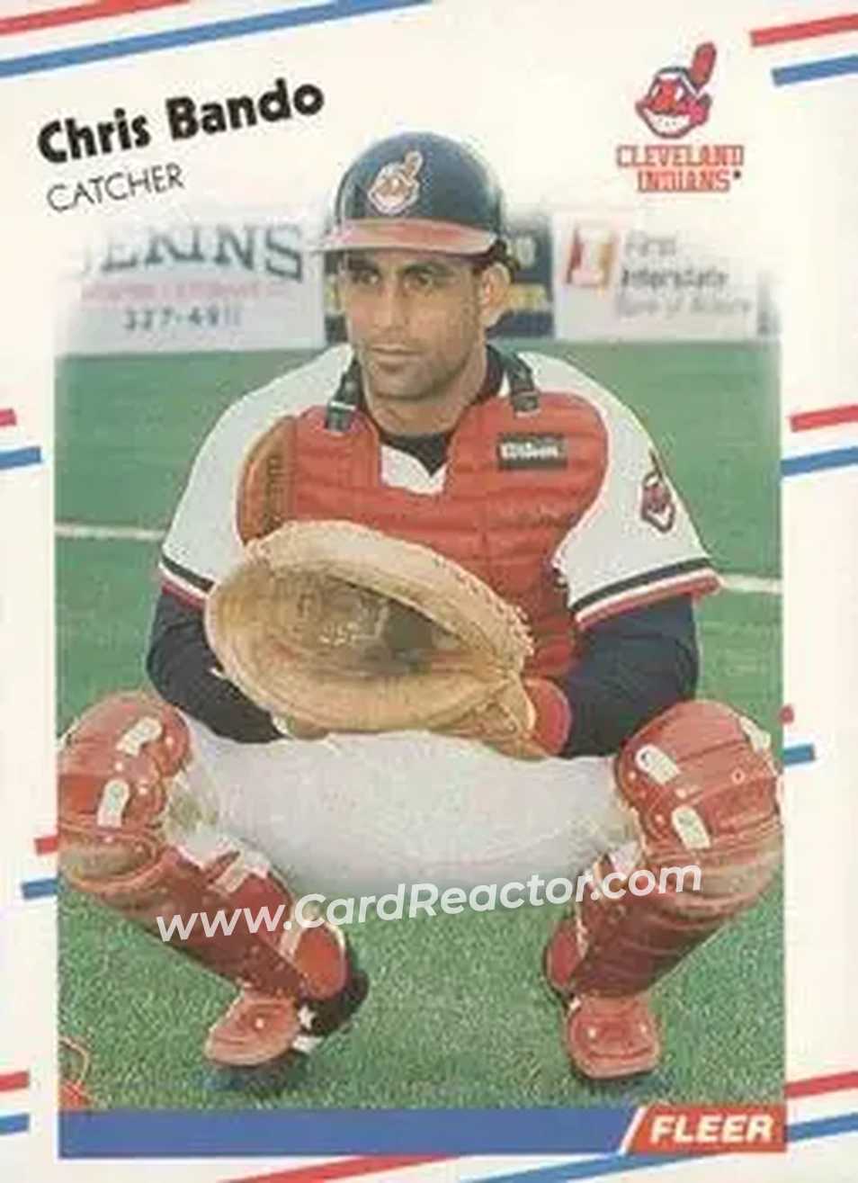 1988 Fleer #601 - Chris Bando - Cleveland Indians - Front