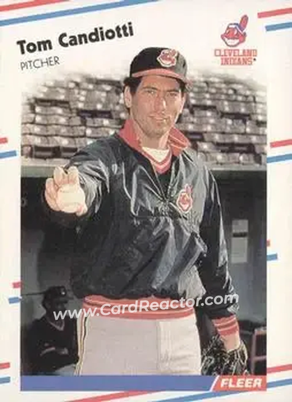 1988 Fleer #604 - Tom Candiotti - Cleveland Indians - Front