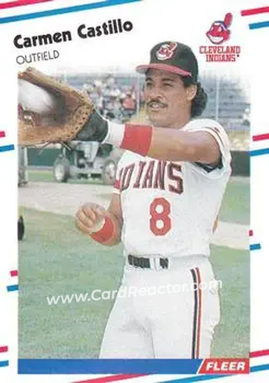 1988 Fleer #606 - Carmen Castillo - Cleveland Indians - Front 1988 Fleer #606 - Carmen Castillo - Cleveland Indians - Front