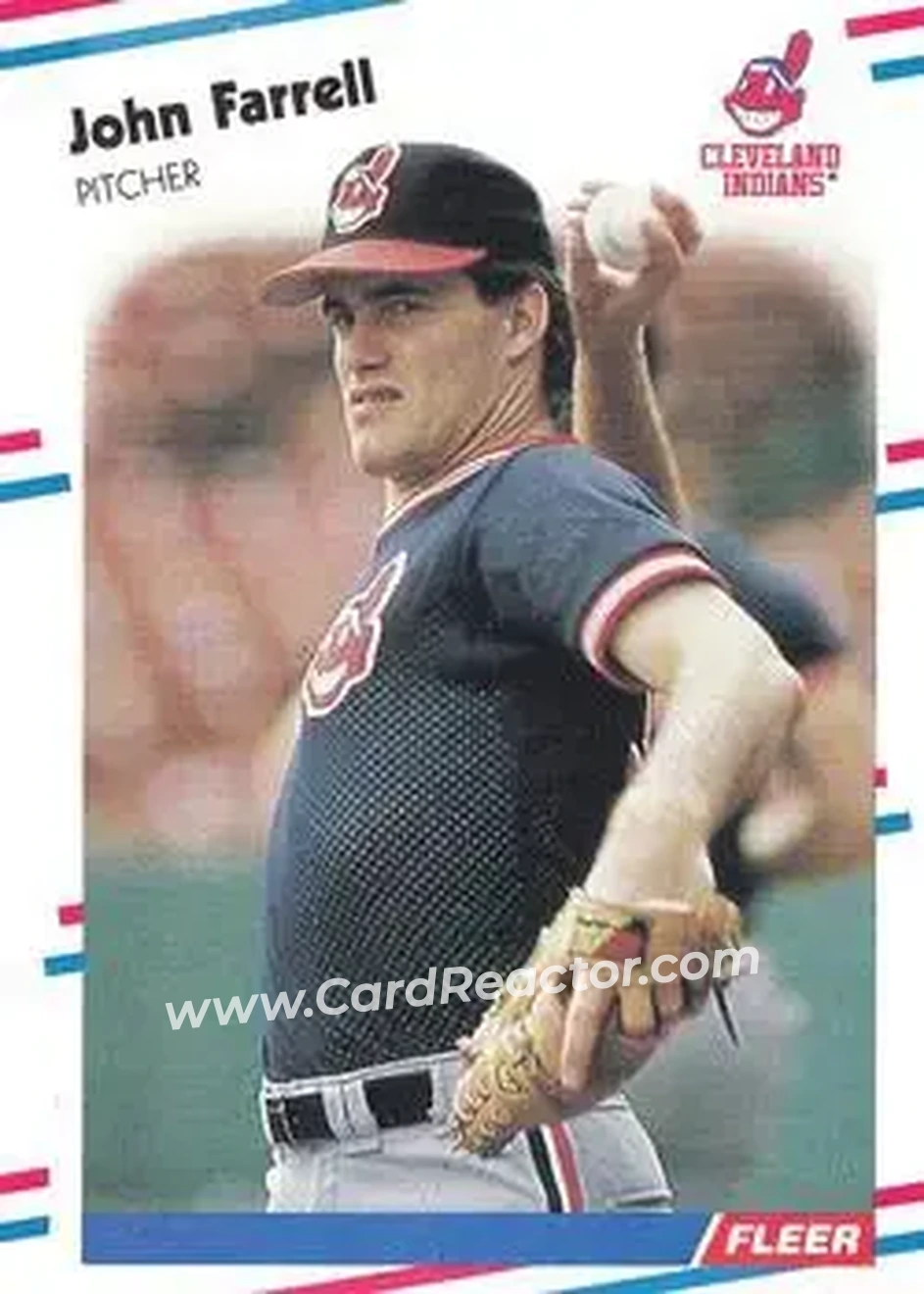 1988 Fleer #608 - John Farrell - Cleveland Indians - Front