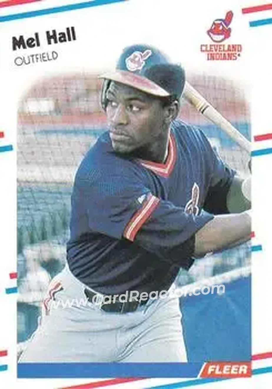 1988 Fleer #610 - Mel Hall - Cleveland Indians - Front