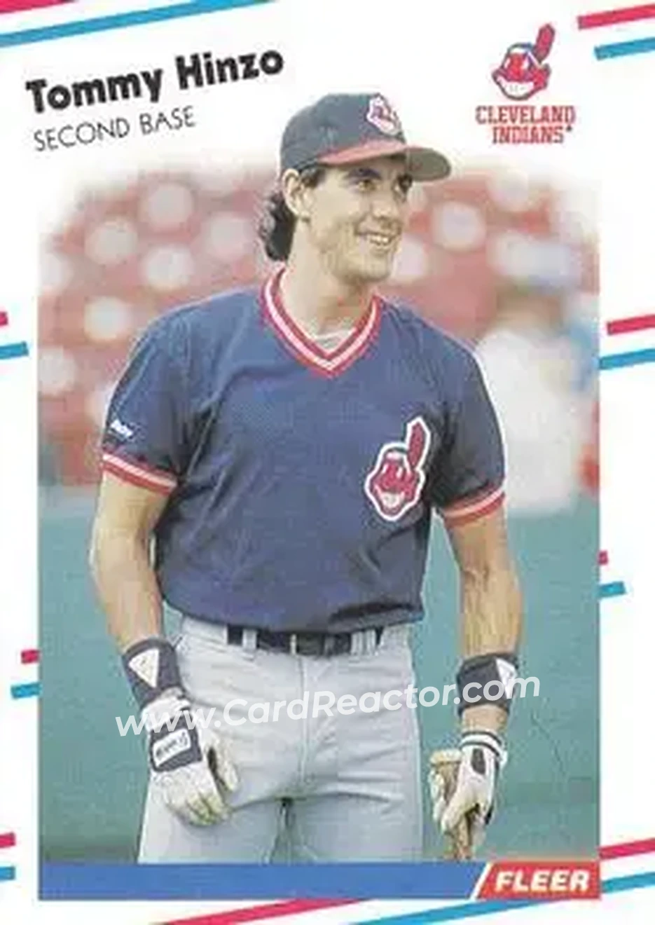 1988 Fleer #611 - Tommy Hinzo - Cleveland Indians - Front