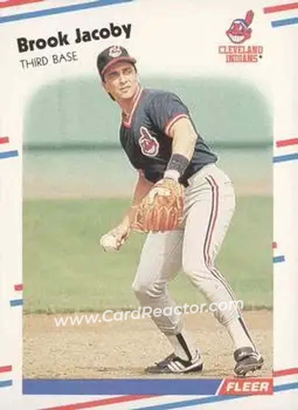 1988 Fleer #612 - Brook Jacoby - Cleveland Indians - Front 1988 Fleer #612 - Brook Jacoby - Cleveland Indians - Front