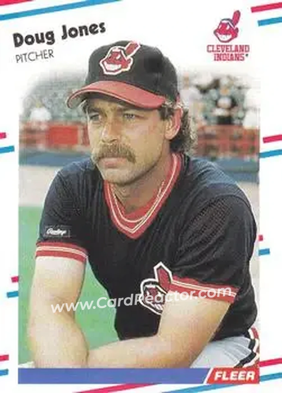 1988 Fleer #613 - Doug Jones - Cleveland Indians - Front