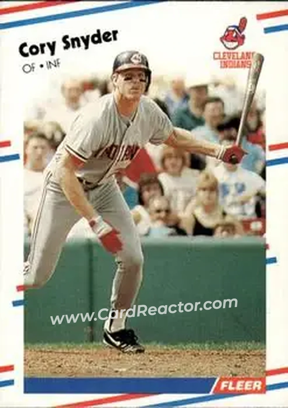 1988 Fleer #615 - Cory Snyder - Cleveland Indians - Front