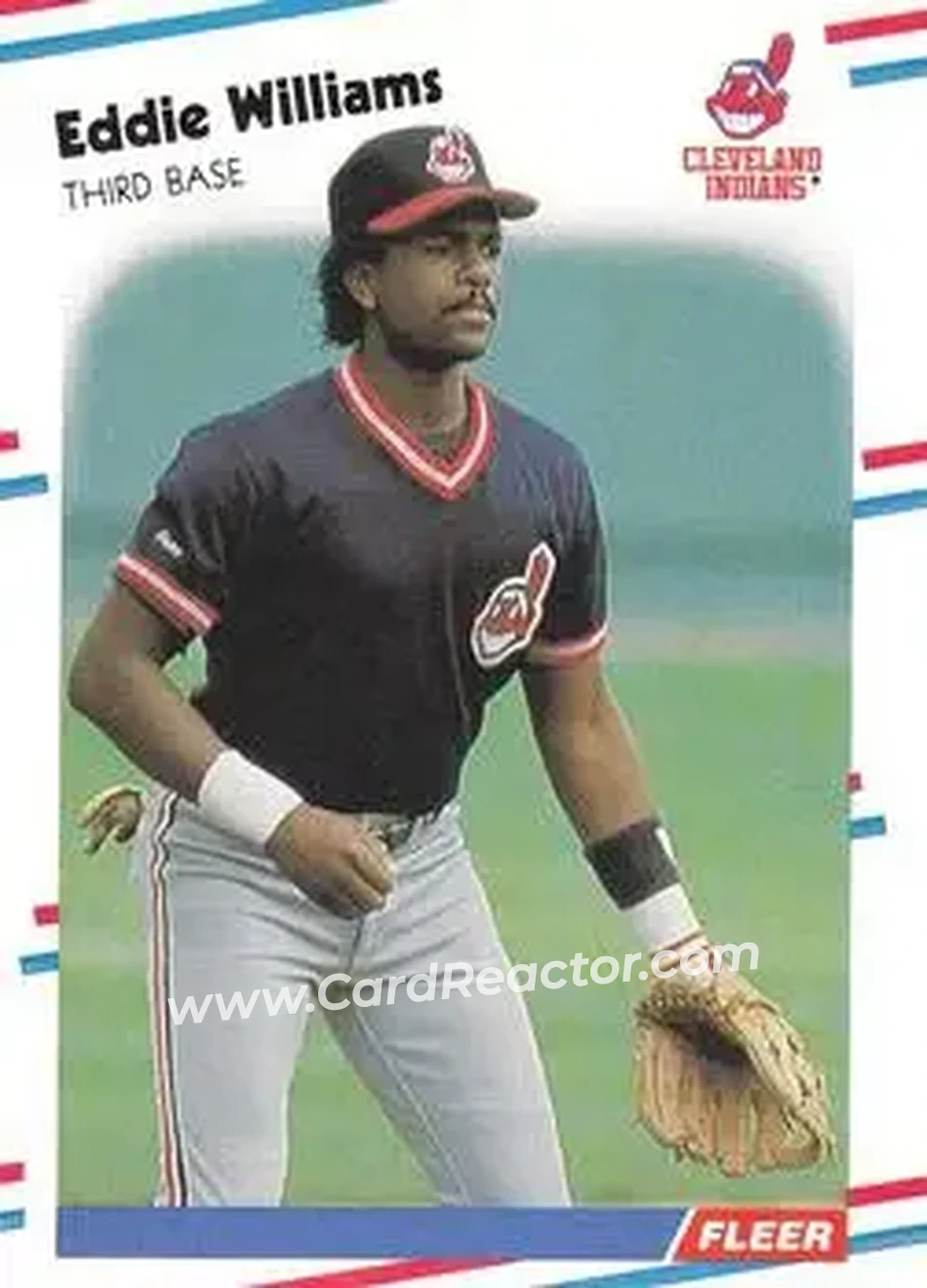 1988 Fleer #620 - Eddie Williams - Cleveland Indians - Front
