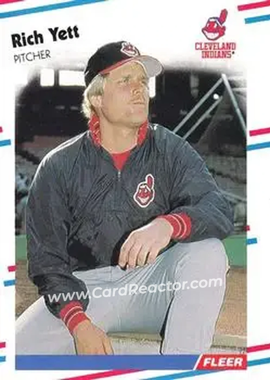 1988 Fleer #621 - Rich Yett - Cleveland Indians - Front