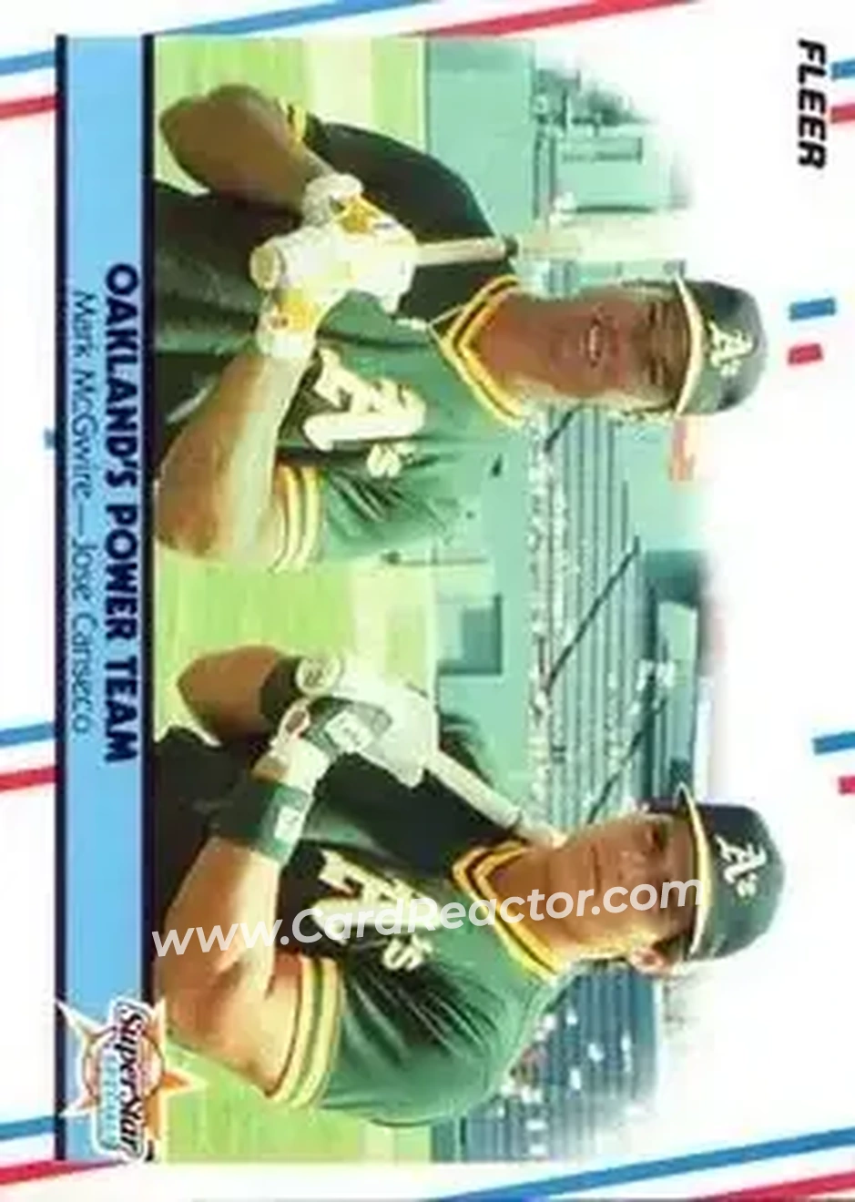 1988 Fleer #624 - Card #624 - Oakland Athletics - Front 1988 Fleer #624 - Card #624 - Oakland Athletics - Front