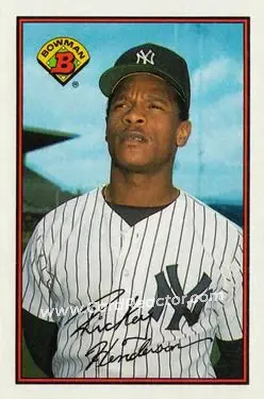 1989 Bowman #181 - Rickey Henderson - New York Yankees - Front