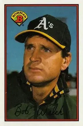 1989 Bowman #186 - Bob Welch - Oakland Athletics 1989 Bowman #186 - Bob Welch - Oakland Athletics
