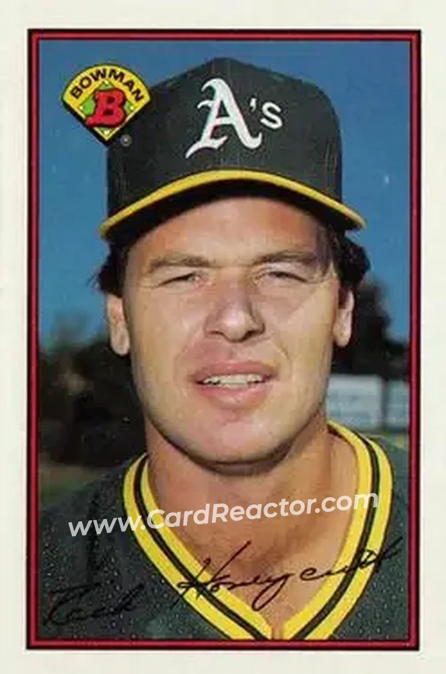 1989 Bowman #187 - Rick Honeycutt - Oakland Athletics - Front