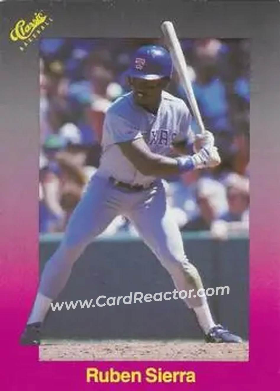 1989 Classic #162 - Ruben Sierra - Texas Rangers - Front