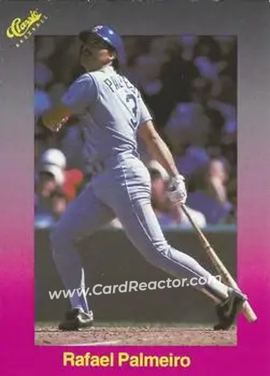 1989 Classic #163 - Rafael Palmeiro - Texas Rangers - Front 1989 Classic #163 - Rafael Palmeiro - Texas Rangers - Front