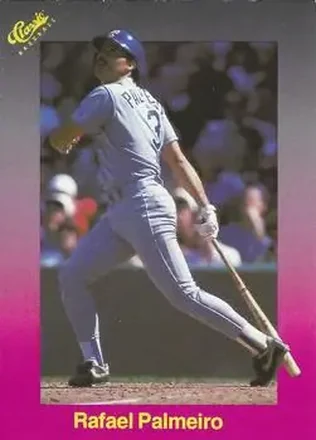 1989 Classic #163 - Rafael Palmeiro - Texas Rangers