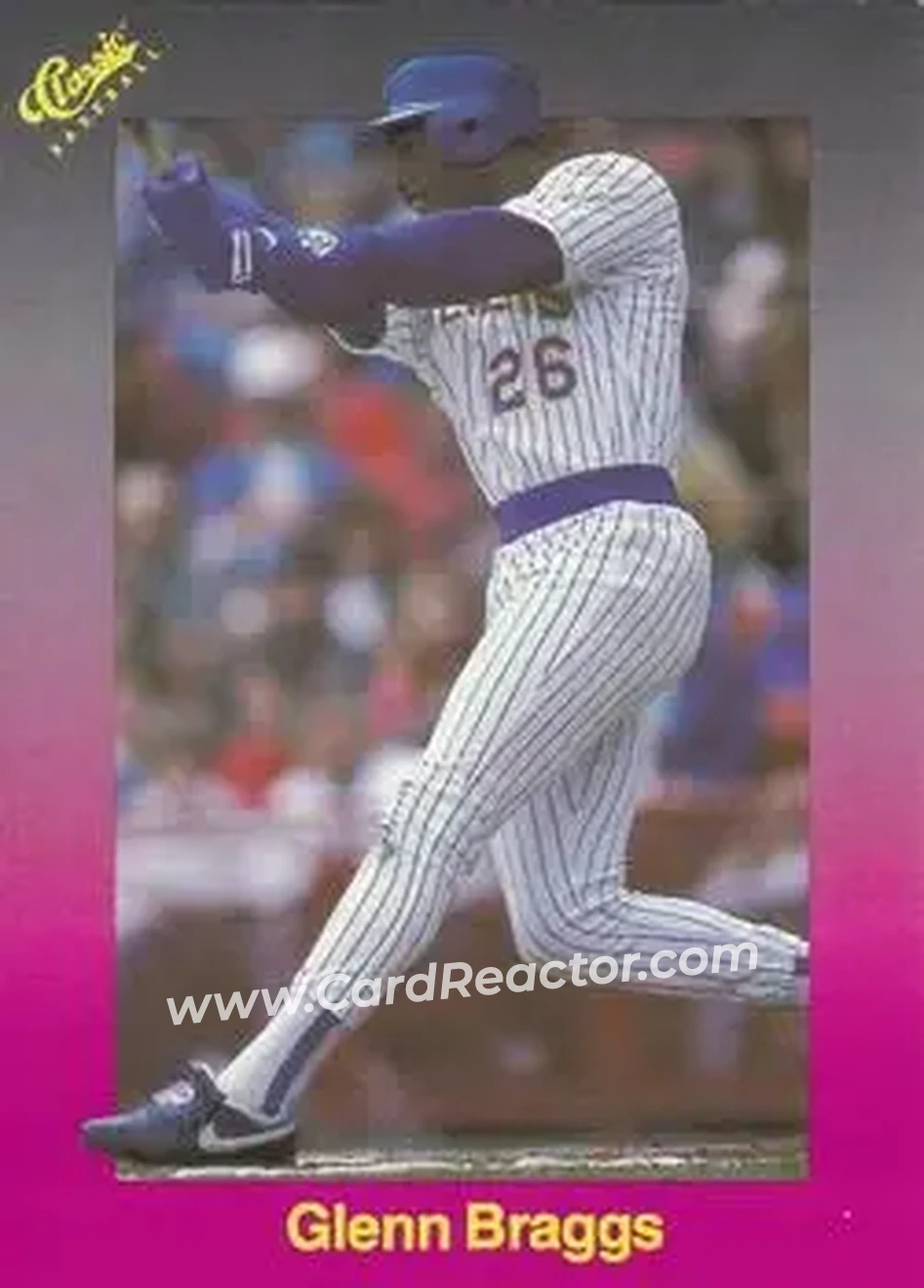 1989 Classic #169 - Glenn Braggs - Milwaukee Brewers - Front
